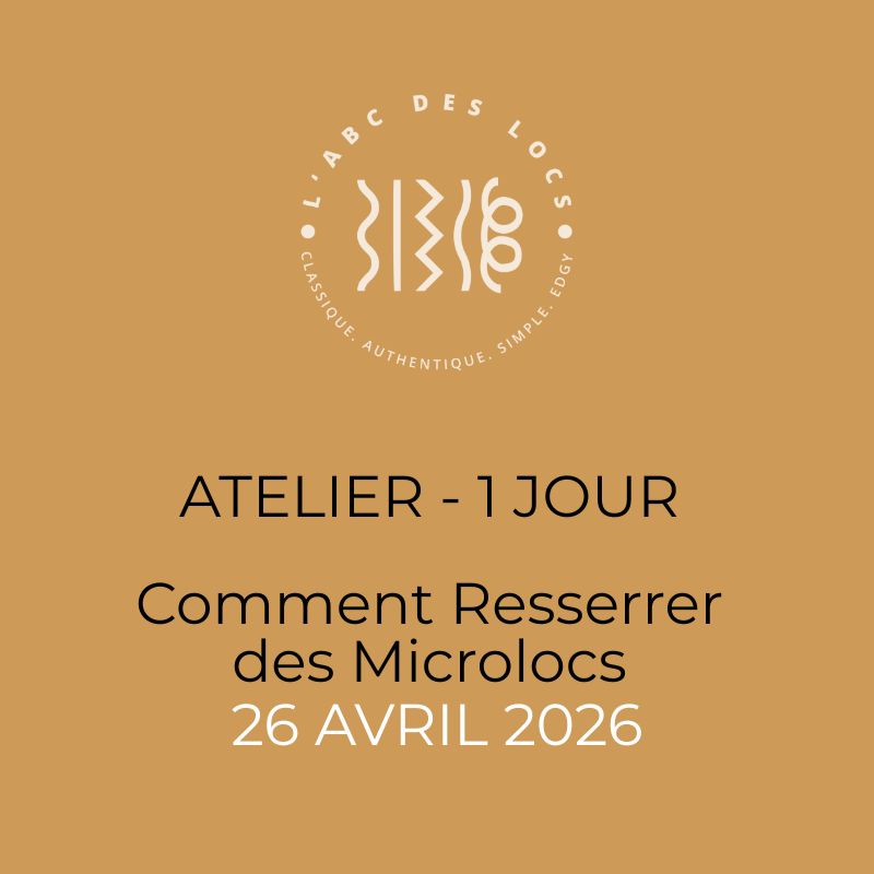 Microlocs workshop flyer in Montreal teaching hands-on installation and maintenance techniques | Shop L'ABC Des Locs