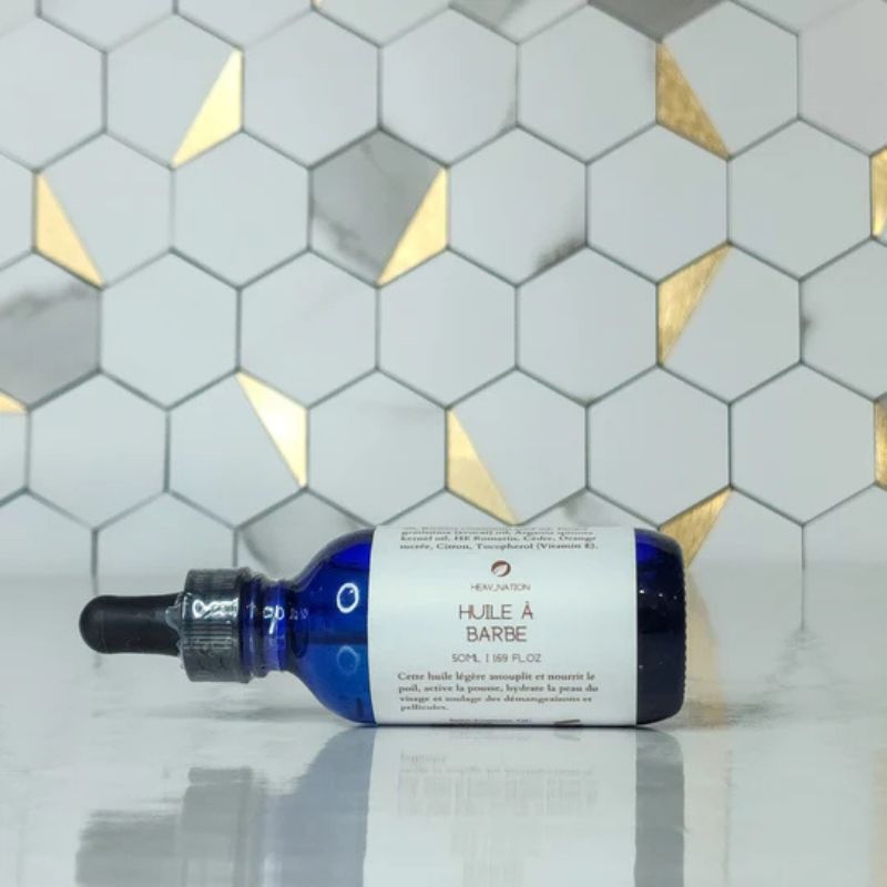 Moisturizing beard oil treatment to reduce itch, dryness, and promote a healthy, smooth beard | Shop L'ABC Des Locs