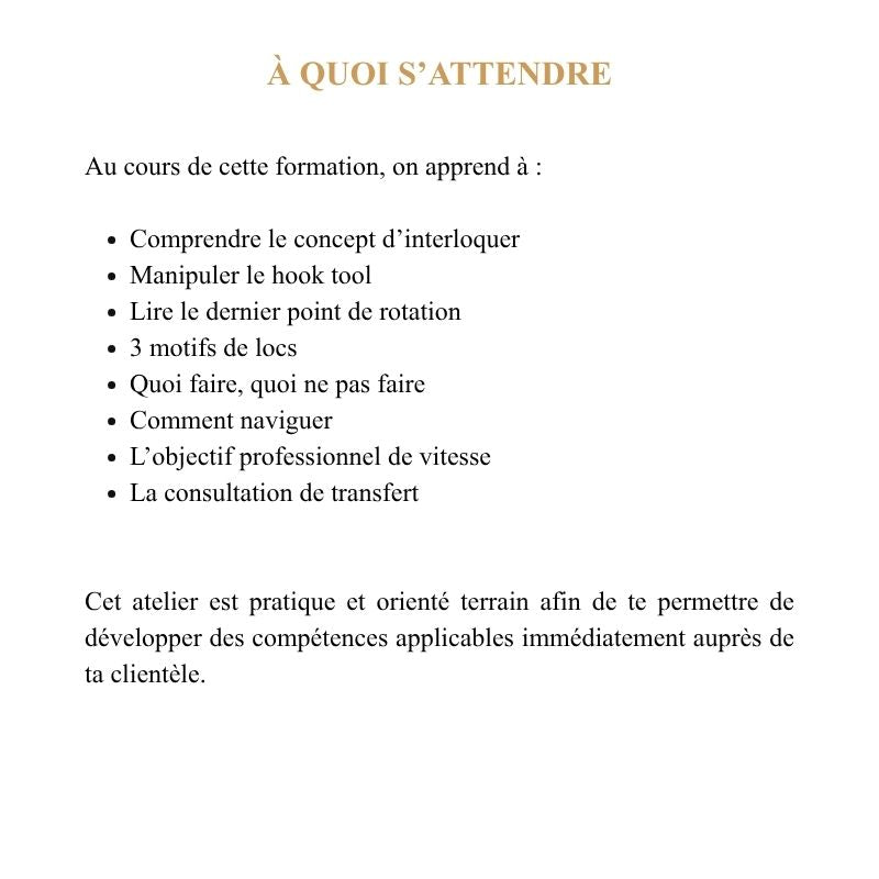 Microlocs workshop flyer in Montreal teaching hands-on installation and maintenance techniques | Shop L'ABC Des Locs