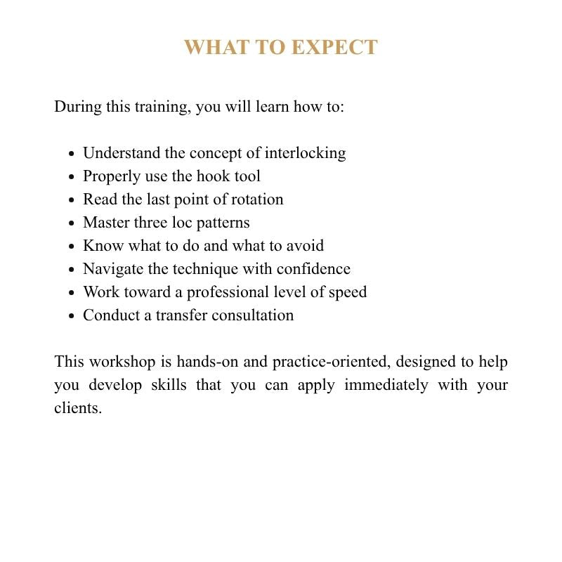 Microlocs workshop flyer in Montreal teaching hands-on installation and maintenance techniques | Shop L'ABC Des Locs